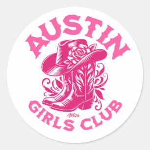 Adesivo austin bachelorette floral cowgirl rosa