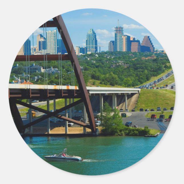 Adesivo Austin, Texas a partir da Ponte 360 (Frente)