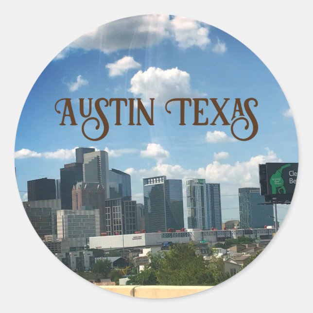 Adesivo Austin texas, background sticker (Frente)
