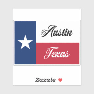 Adesivo Austin Texas Flag
