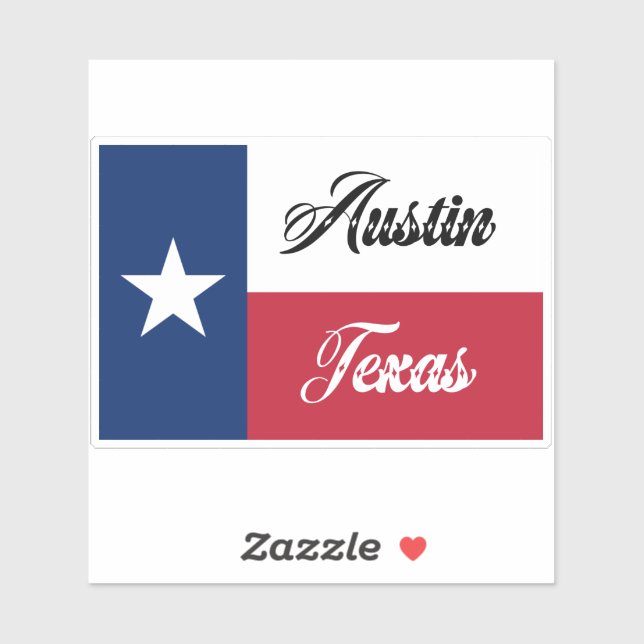 Adesivo Austin Texas Flag (Folha)