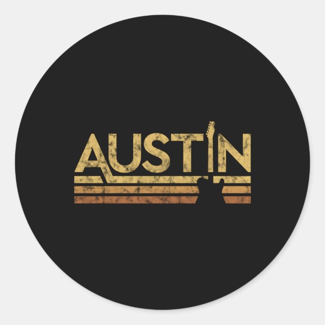 Adesivo Austin Texas Music (Frente)
