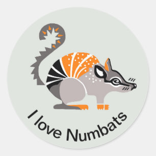 Adesivo Austrália eu amo NUMBATS - Marsupial - Vida selvag