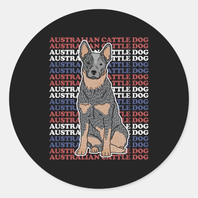 Adesivo Australian Cattle Dog | Dog Owner Blue Heeler (Frente)