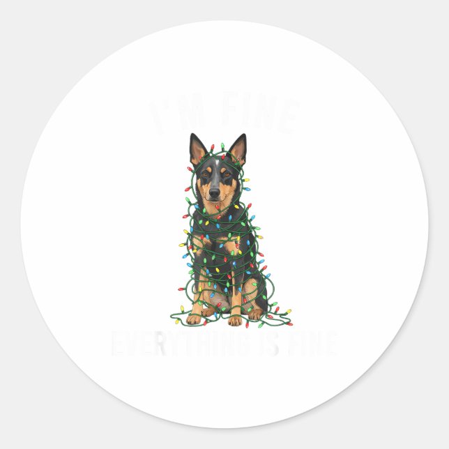 Adesivo Australian Kele Christmas I'm Fine Everything Is F (Frente)