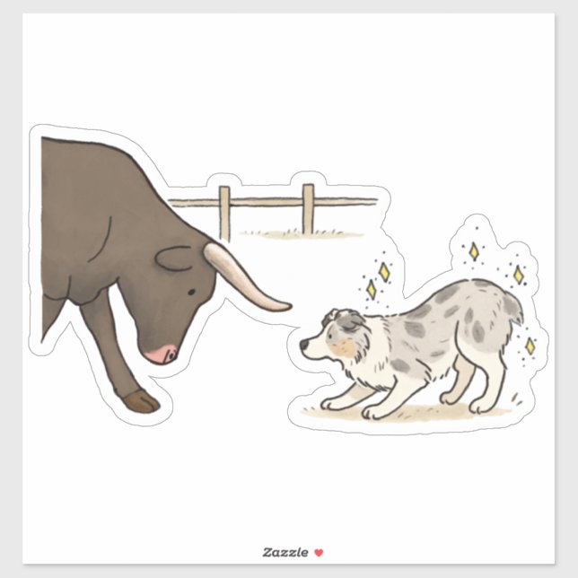 Adesivo Australian Shepherd - Pastoreio (Folha)