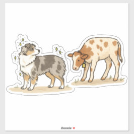 Adesivo Australian Shepherd - Pastoreio