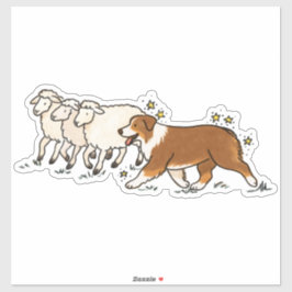 Adesivo Australian Shepherd - Pastoreio