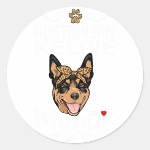 Adesivo australiana Kelpie Mama Cachorro Cachorro Cachorro