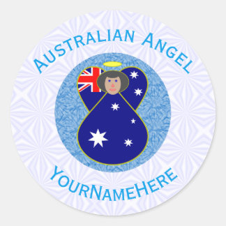 Adesivo Australiano Angel Blue Personalizado Branco