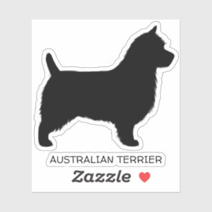 Adesivo Australiano Terrier Silhouette Aussie Dog Vinyl