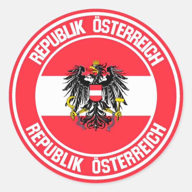 Adesivo Áustria Round Emblem (Frente)