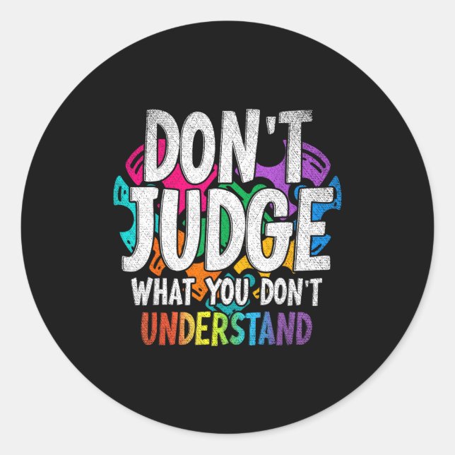 Adesivo Autism Awareness Adult Uni-kids Black Short Sleeve (Frente)