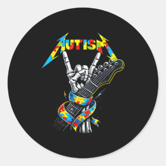 Adesivo Autism awareness autism skeleton guitar player roc