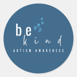 Adesivo autism awareness be kind blue hearts modern 