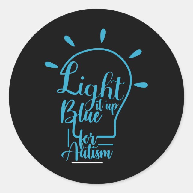Adesivo Autism Awareness Month Support Light It Up Blue (Frente)