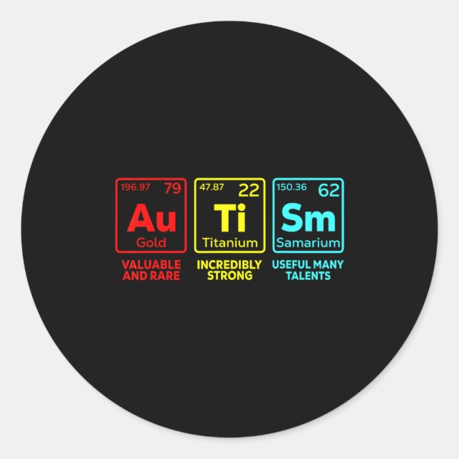 Adesivo Autism Awareness Women Men Kids Mom Elements Perio (Frente)