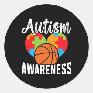 Adesivo Autism Bysketbyll Autism Warrior Bysketbyll Player