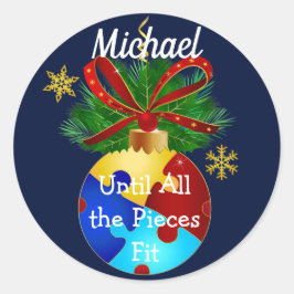 Adesivo Autism Christmas Bauble