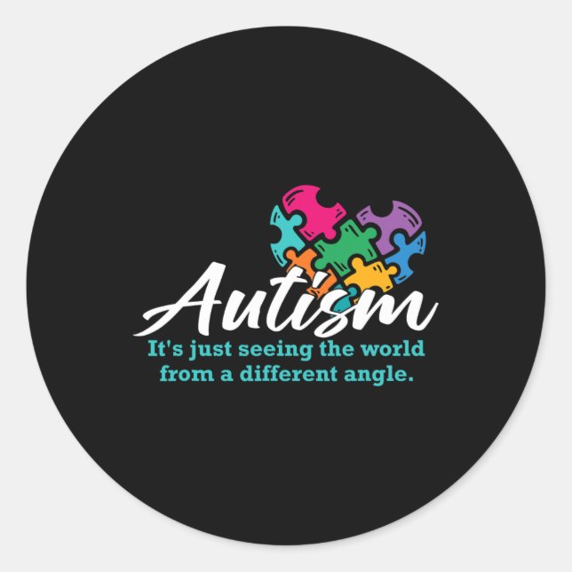 Adesivo Autism Heart Quebra-cabeça Awarness Support Rib (Frente)