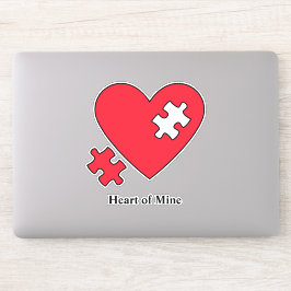 Adesivo Autism Heart Quebra-cabeça Laptop Cutout Vinil