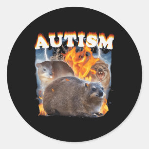 Adesivo Autism Hyrax Engraçado Meme