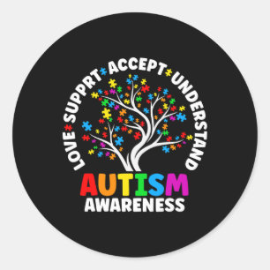 Adesivo Autism Love Accept Suporta Autismo Autismo Awarene