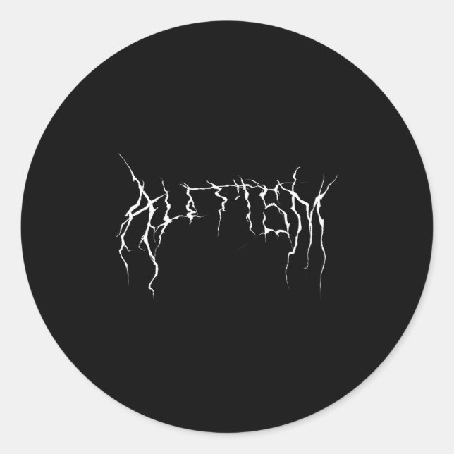 Adesivo Autism Meme Funny, Metal Autism, Cursed Unhinged A (Frente)