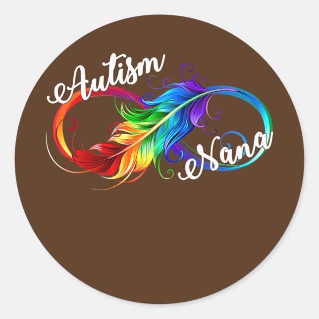 Adesivo Autism Nana Autism Awareness Neurodiversity (Frente)
