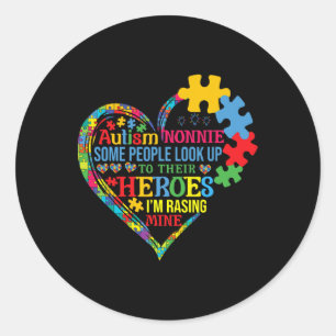 Adesivo Autism Nonnie Raising Hero Dia de as mães Autism