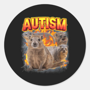 Adesivo Autism Rock Hyrax Inapropriado E Engraçado Especif