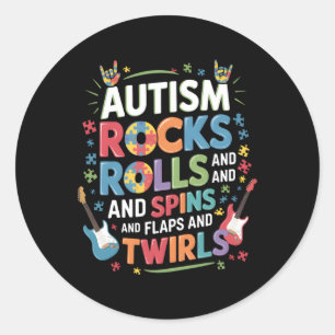 Adesivo Autism Rocks Rochas Roça Flaps Sensibilização Meni