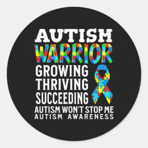 Adesivo Autism Warrior Kids Quebra-cabeça de Suporte a Aut
