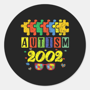 Adesivo Autismo 2002 22º Aniversário Autism Awarene