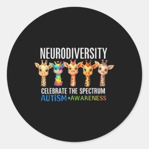 Adesivo Autismo Abraça A Neurodiversidade Celebra O Espect