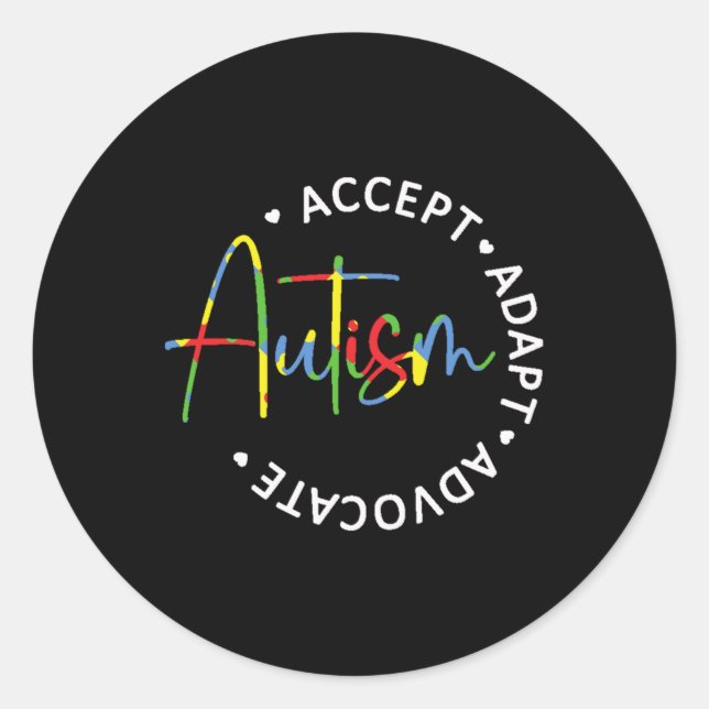 Adesivo Autismo Accept Adaptar Advocate Leve Longa (Frente)