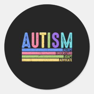 Adesivo Autismo Aceitar Entenda Adaptar Advocate Especial