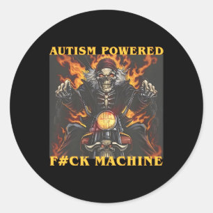 Adesivo Autismo Alimentado F#ck Machine Memória esquelétic