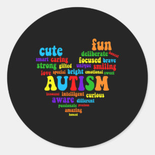 Adesivo Autismo Autismo Cardíaco Sensibilização Orgulhosa 
