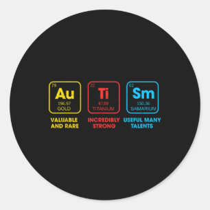 Adesivo Autismo Conhecimento Químico Elementos de Química