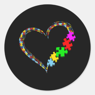 Adesivo Autismo Consciência Amor Quebra-cabeça Namorados C