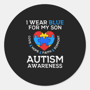 Adesivo Autismo Consciência Eu Visto Azul Para Meu Filho