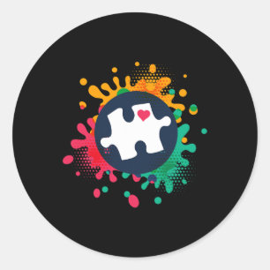 Adesivo Autismo Consciência Quebra-cabeça Piece Ama Apoio 