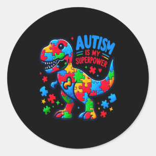 Adesivo Autismo - Dinossauro - Quebra-cabeça - Arco - Auti
