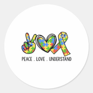 Adesivo Autismo Do Amor Pela Paz Em Abril Vestimos Azul Pa