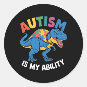 Adesivo Autismo É Minha Habilidade Dinossauro Inclusão Art