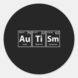 Adesivo Autismo Engraçado (au Ti Sm) Ortografia de Element