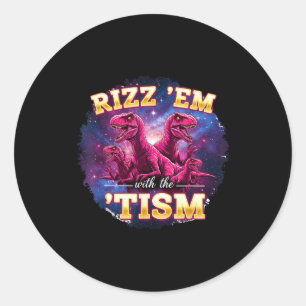 Adesivo Autismo Engraçado Rizz Em Com O Tism Dinossauro Me