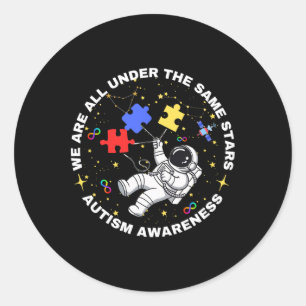 Adesivo Autismo Estamos Todos Sob O Mesmo Espaço De Estrel