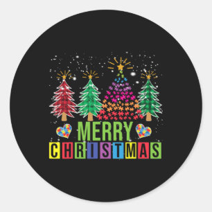 Adesivo Autismo Feliz Árvore de Natal Correspondência de X